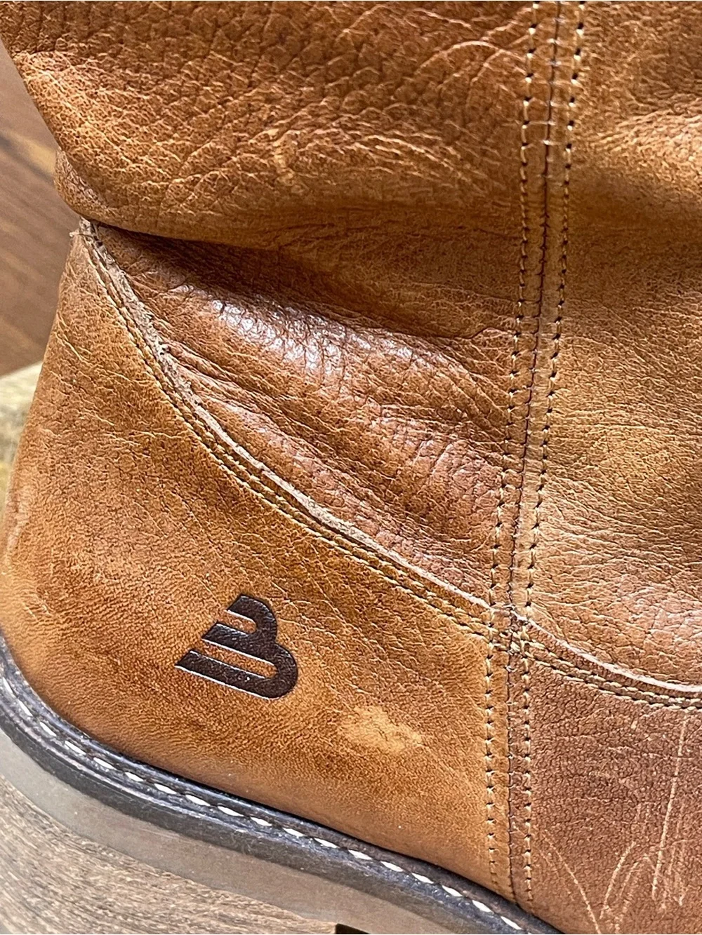 Over-the-Knee Brown Leather Riding-Style Boots